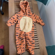Tigger Tiger Style Costume Outfit Cat One Piece Zip Front Plush Warm 6 Months