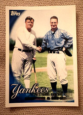 2010 Topps - Checklist Babe Ruth, Lou Gehrig Card#637 Pinestripe Power