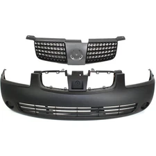Bumper Cover and Grille Kit For 2004-2006 Nissan Sentra Base and S Front 2 Piece