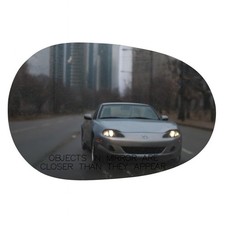 Burco 3120 Convex Passenger Side Manual Replacement Mirror Glass for Mazda Mi...