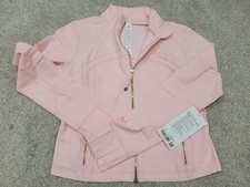 Lululemon Define Cropped Jacket Nulu Size 14 Color Blush Quartz/Gold/Gold