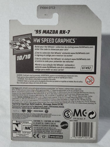 Hot Wheels Speed Graphics 95 Mazda RX7 #27/250 Black Mad Mike - Picture 6 of 9