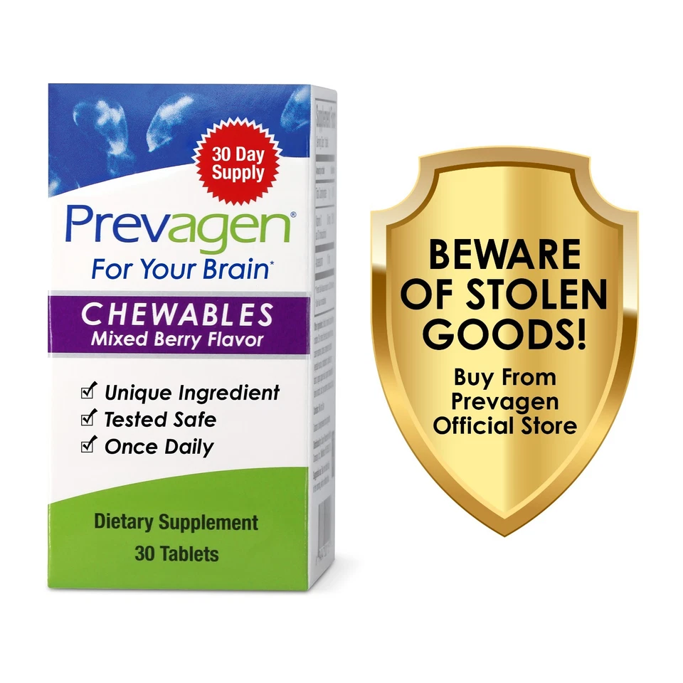 Masticables Prevagen Regular Strength 10 mg mezclados de bayas - 30 unidades Foto 2 de 4