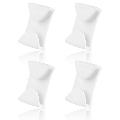 4pcs Winter Sports Goggle Clip, Ski Helmet 4,5 x 3 x 1,2 cm, White