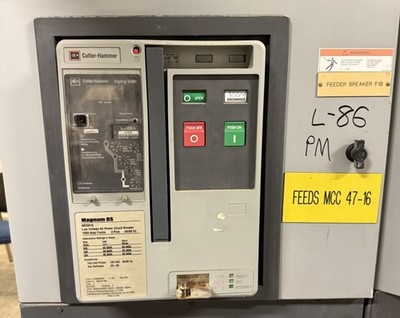 Cutler-Hammer Magnum DS MDS616 1600A 1200A 3P 600V Digitrip 520M MDS6163WEA Used