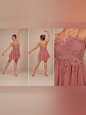 Glamour competition solo dance costume blush lyrical chiffon dress XLC child