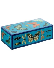 Jonathan Adler Small Lacquer Botanist Box Blue