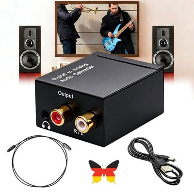 DA Wandler 192kHz DAC Konverter Digital zu Analog Audio Converter, SPDIF Koaxial