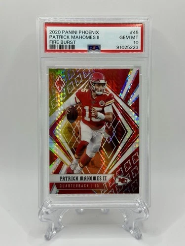 2020 Phoenix Patrick Mahomes II Fire Burst #45 Chiefs PSA 10