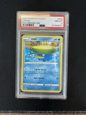 Pokemon Error Card Evolving Skies Lotad PSA 8 | eBay