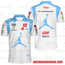 Tyler Reddick Nascar 2023 Racing Uniform Apparel Clothes Hawaiian Polo