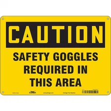 Condor 466V07 Safety Sign, 10 In Height, 14 In Width, Polyethylene, Horizontal