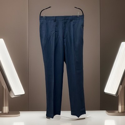 Kenneth Cole New York Blue Angel Herringbone Dress Pants 36X34 New With Tags