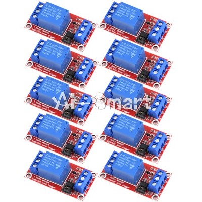 10PCS DC 12V 1 Channel Relay Module With Optocoupler High and Low Level Trigger