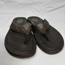 Sanuk Yoga Mat 3 Flip Flops Sandals Women's Size 8 Black/Gray 1099404 Shoes