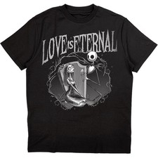 Men's Nightmare Before Christmas Jack & Sally Love Is Eternal Slim Fit T-shirt