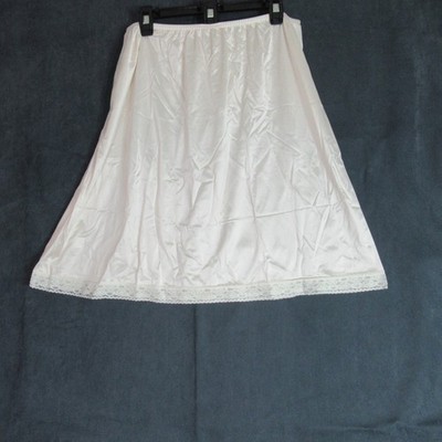 Vintage Vanity Fair Half Slip Womens Size XXL Cream Satin Skirt