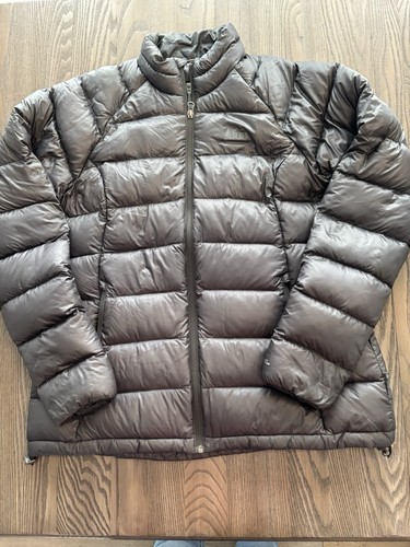 REI Damen Daunen Langarm Puffer Schwarz XL Mantel Pertex Quantum