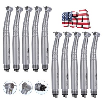 1-10*Dental Fiber Optic E-generator LED High Speed Handpiece 4 Air & Spray 4Hole