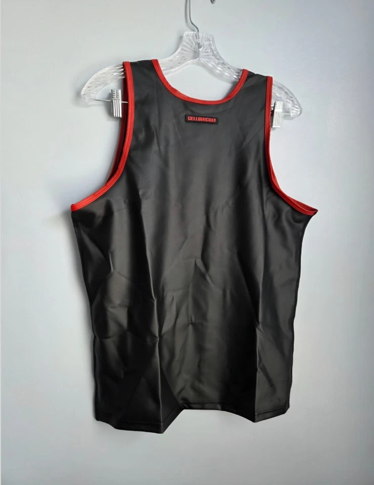 Chaleco Anticromo Cellblock 13 Negro Cuero Look Espalda Corredora Hombres Mediano Cyberpunk Foto 2 de 4