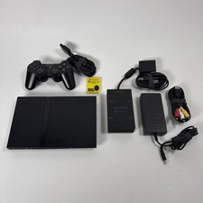 Sony PS2 Slim SCPH-75001 Console Bundle Controller Multitap 8MB Card Cables
