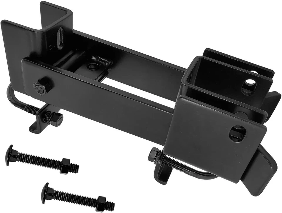 Alloy Steel Black Double Gate Latch - Fits 1-5/8" to 2" Frames Effortlessly - Image 3 of 4