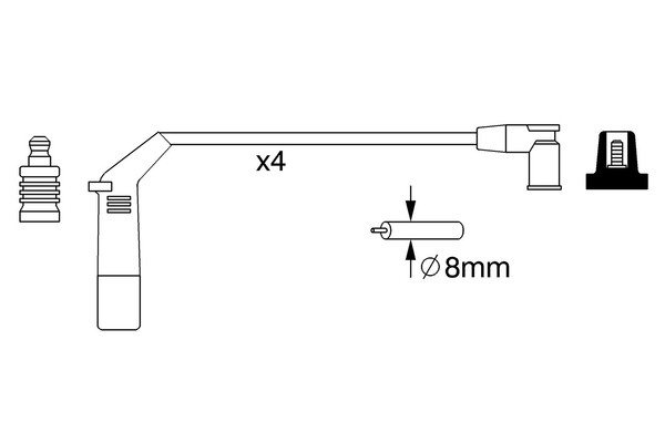1X Bosch 0 986 357 267 ZüNdleitungssatz FüR Ford-image
