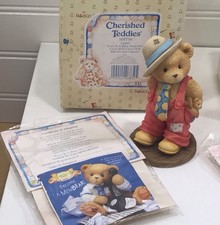 Enesco Cherished Teddies, Logan "Love is A Bear Necessity" 103756, 1996