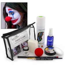 Graftobian Chaos Clown Makeup Kit - 11 Piece Deluxe Set for Halloween Costume