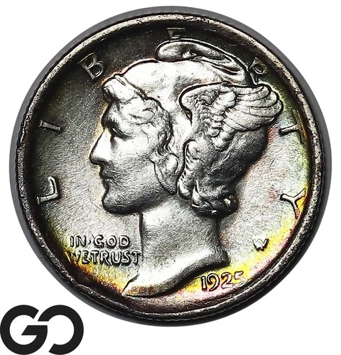 1925-D Mercury Dime, Nice Choice BU++ Better Date
