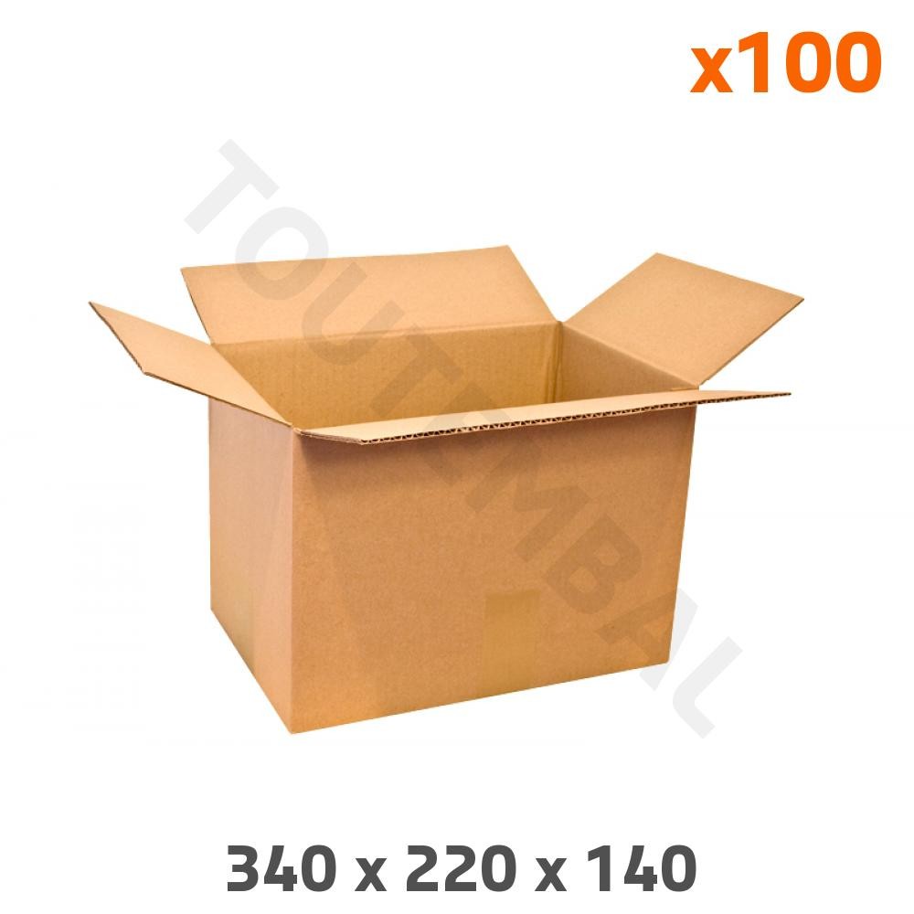 Caisse carton pour e-commerce et envoi de chaussures ou vêtements lot de 100