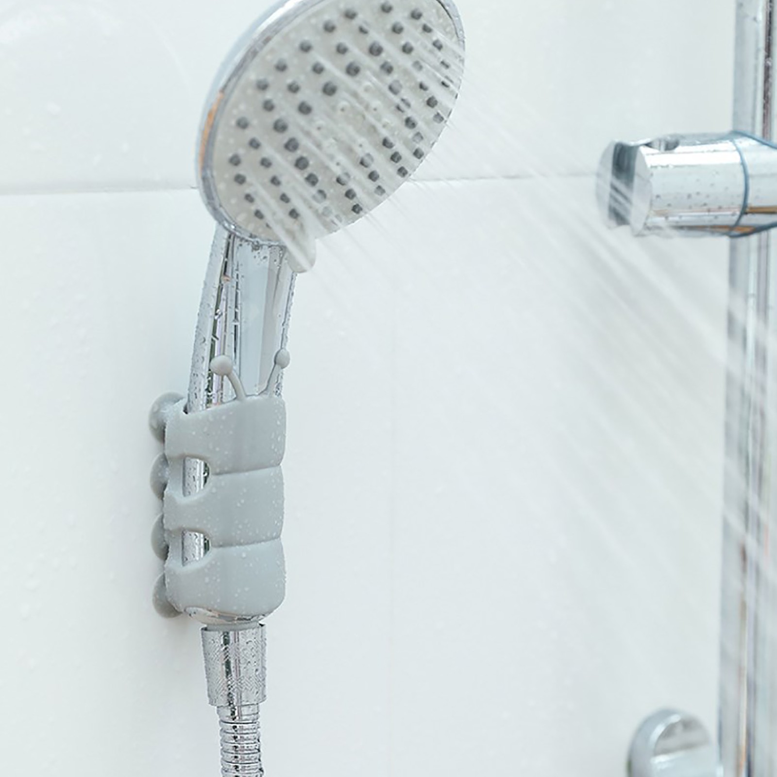Shower Head Holders 360° Rotated Waterproof Sturdy Stable Punching Free Shower