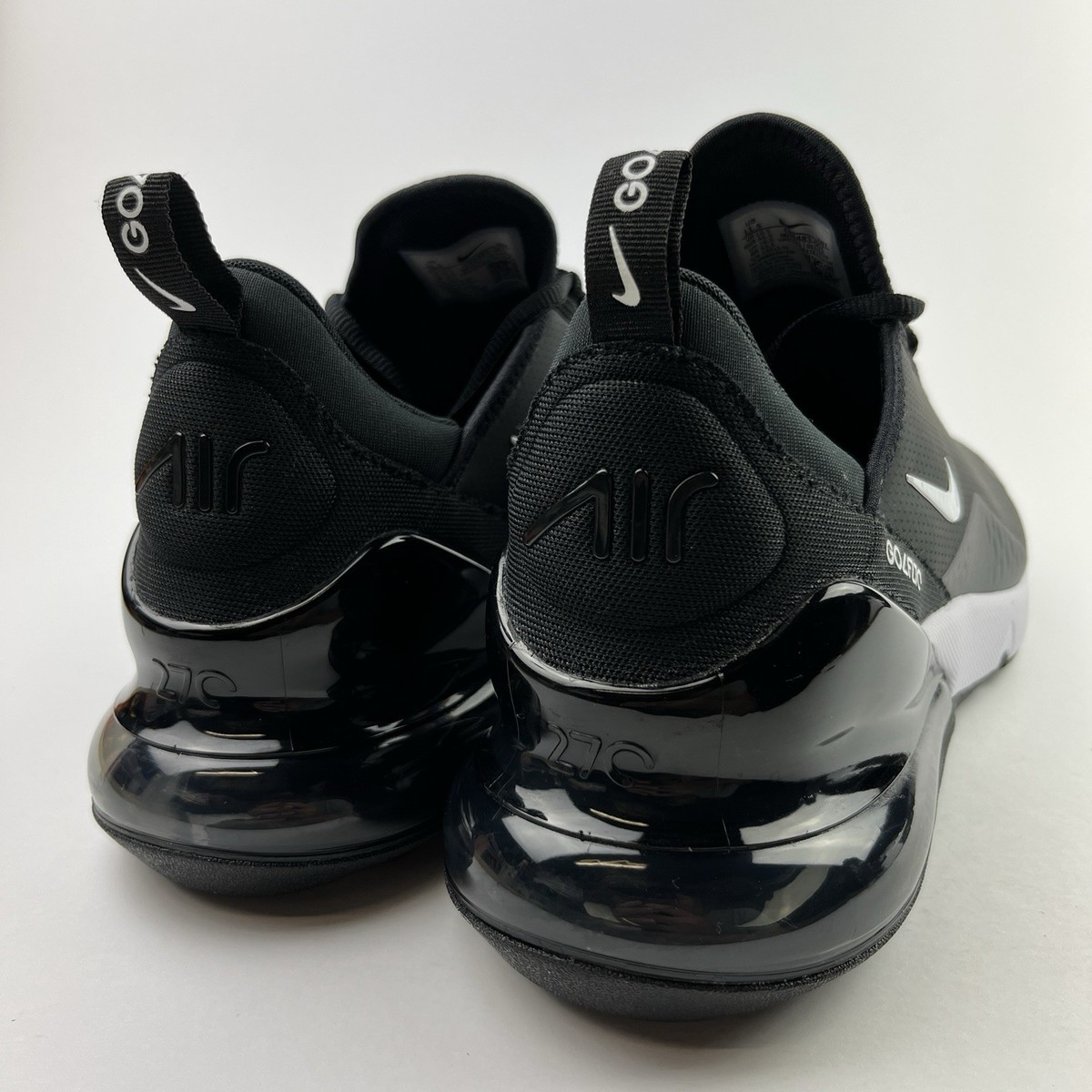 Nike Air Max 270 G Golf Shoes Black White Men's Size 11.5