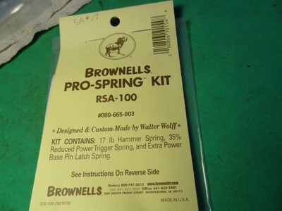 Ruger Single Actions Centerfire Calibers Spring Kit Brownells RSA-100