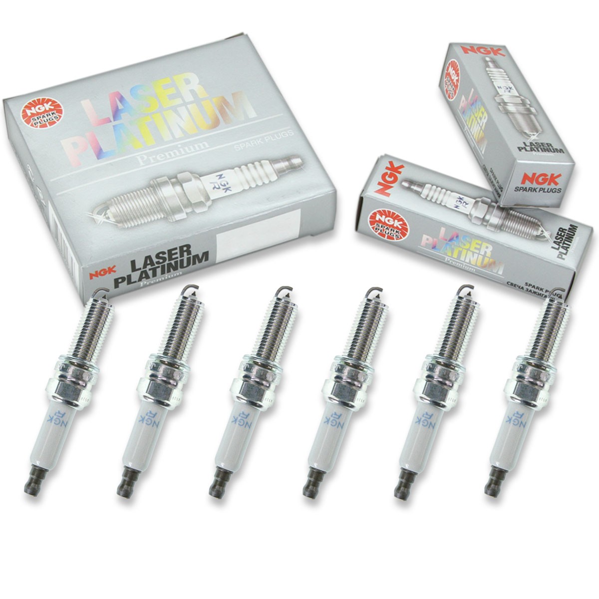 6 pcs NGK Laser Platinum Spark Plugs for 2006-2011 Mercedes-Benz C350 3.5L th