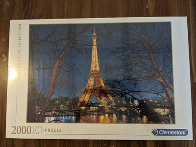 Eiffel Tower Paris Nighttime 2000 Piece Jigsaw Puzzle by Clementoni NEW