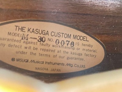 [MIJ Vintage] Kasuga M-30 Custom Mandolin w/ Hard Case