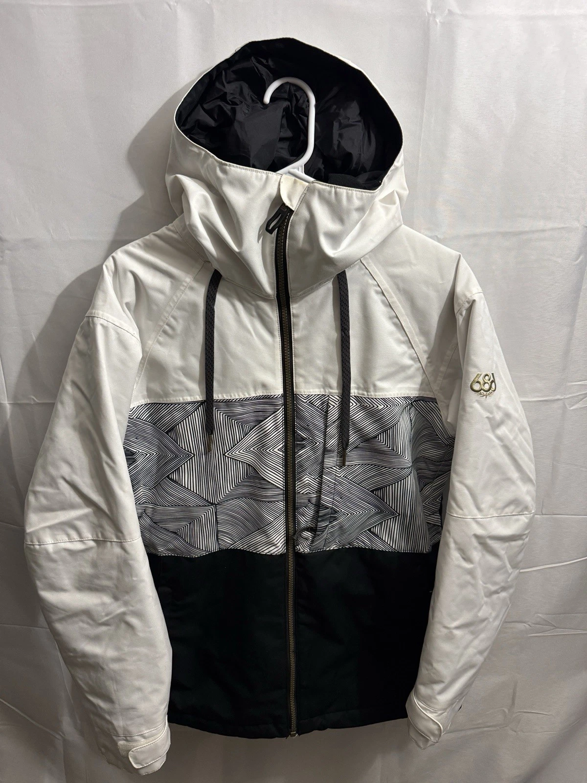 686 Women’s Athena Insulated Snow Jacket ‘White Geo’ - Size S