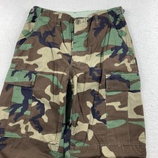 Vintage Military Cargo Pants Woodland Camo Mens Small Regular 30x31 USGI BDU