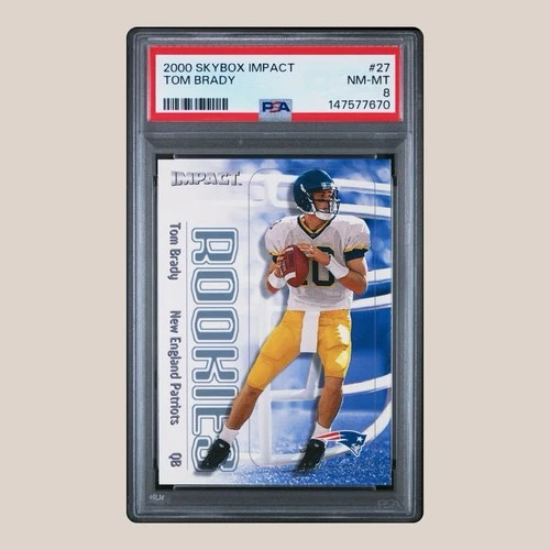 2000 Skybox Impact - Rookies Tom Brady #27 (RC)