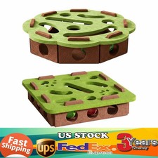 Cat Felt Maze Puzzle Box Self-Play Toy With Bell Interactive Enrichment For Cats