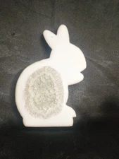 Dock 6 Art Pottery Geode Bunny Trivet 6.5” x 4” USA