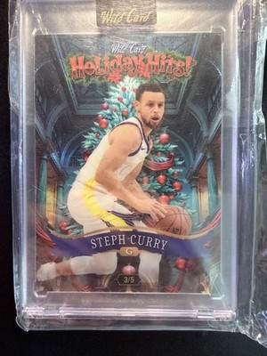 Wild Card Holiday Hits! Stephen Curry HHe4-SC Serial #3/5 Basketball 2025