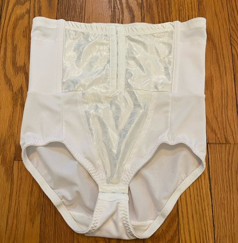 VTG Cupid Style #5065 High Waist White Girdle Shapewear Brief Panties XL