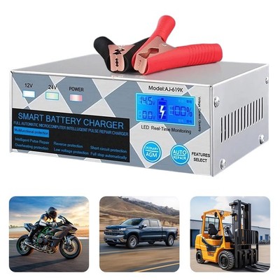 12V 24V KFZ LKW Auto Batterieladegerät 260W Intelligentes Puls Ladegerät AGM GEL