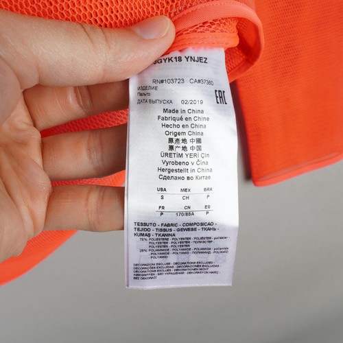 Armani Exchange Hoodie Womens Small Coral Mesh Jacket Lightweight Running Gym - Picture 5 of 7