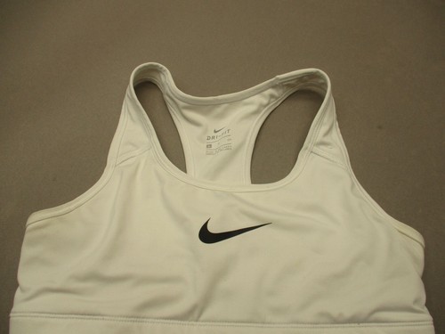 Nike DRI-FIT Size S Womens White Wireless Unlined Sports Bra 7M - Picture 2 of 6