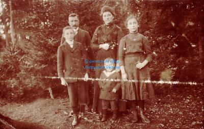 Photo postcard family from Bielefeld? or Werther?  circa 1914