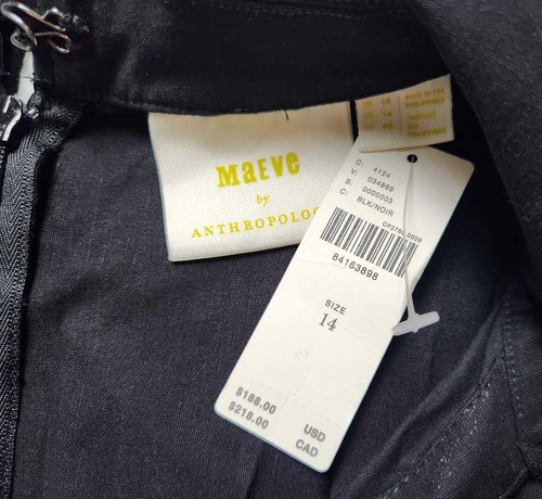 New women's 14 Maeve x Anthropologie The Colette wrap jumpsuit in black - Picture 7 of 12