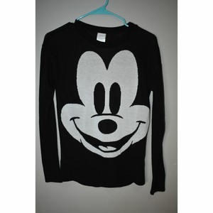 mickey mouse face disney sweater small black and white animation | eBay